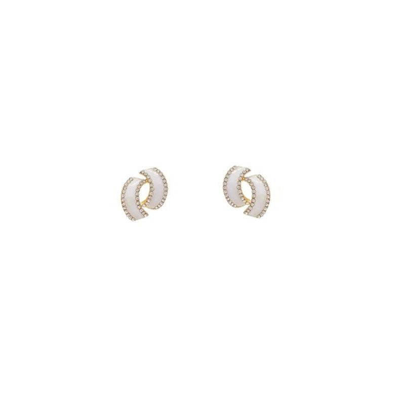 Damen Ohrstecker mit elegantem Perlendesign und funkelnden Zirkonia Shop Nory