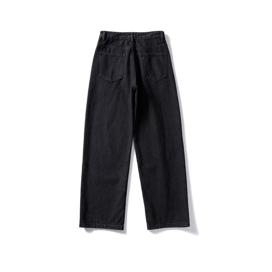 Damen hochtaillierte weite Jeans aus robustem Denim mit geradem Bein Shop Nory
