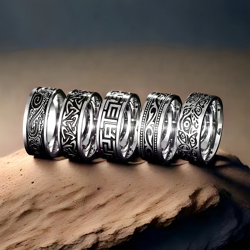 Herren Ring mit kunstvollem dekorativem Muster Shop Nory