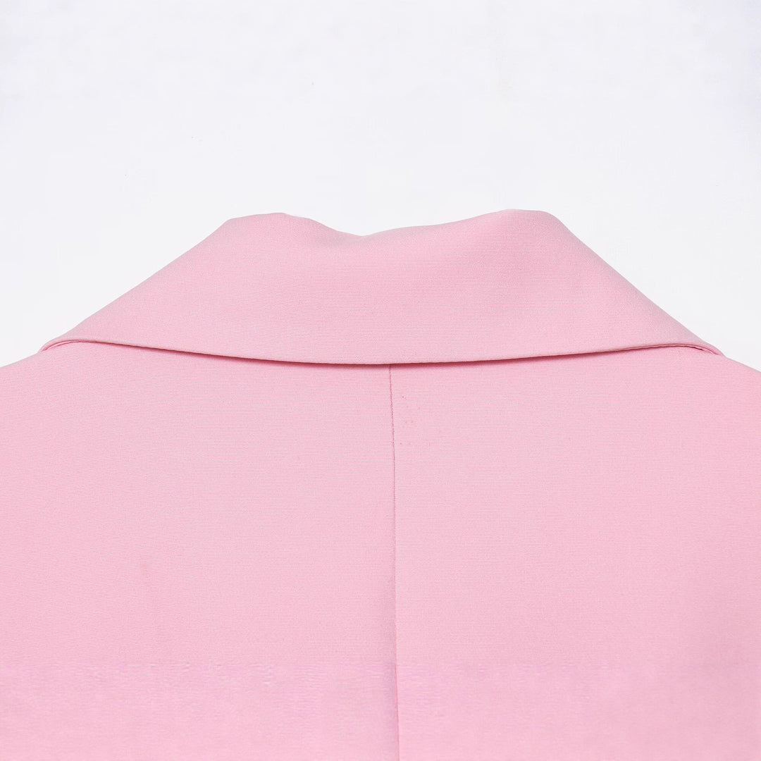 Damen Taillierter Blazer mit Deko‑Rosen‑Gürtel und Reverskragen Shop Nory