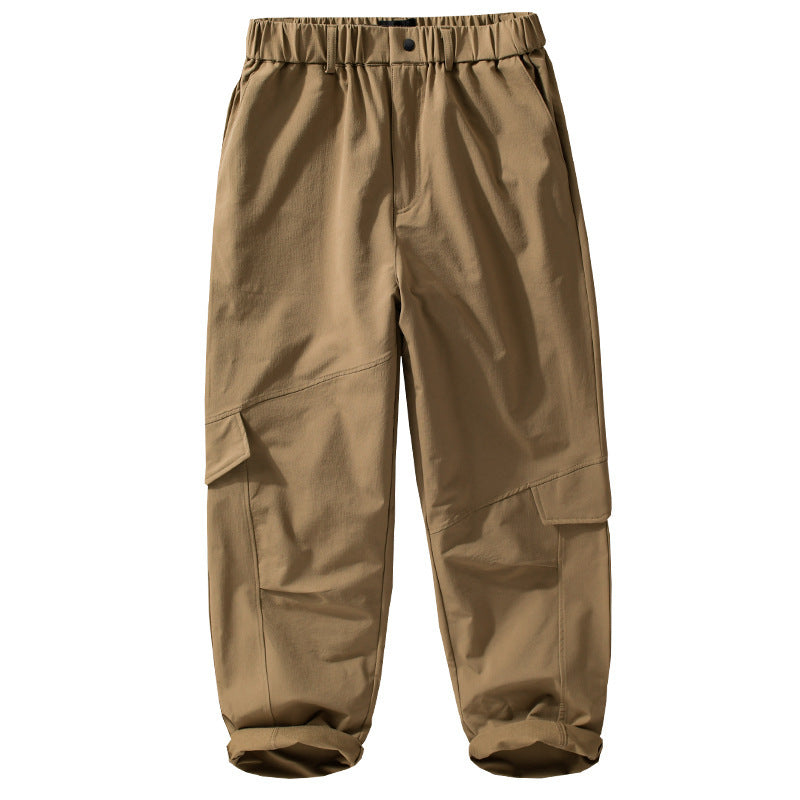 Herren Utility-Cargo-Hose mit elastischem Bund, Knieabnähern und Klappentaschen Shop Nory