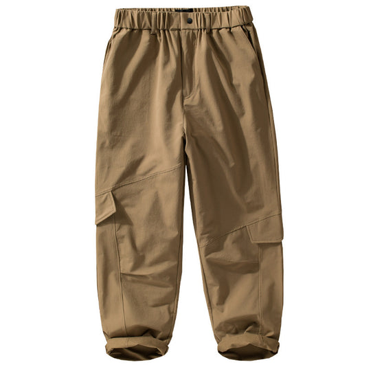 Herren Utility-Cargo-Hose mit elastischem Bund, Knieabnähern und Klappentaschen Shop Nory