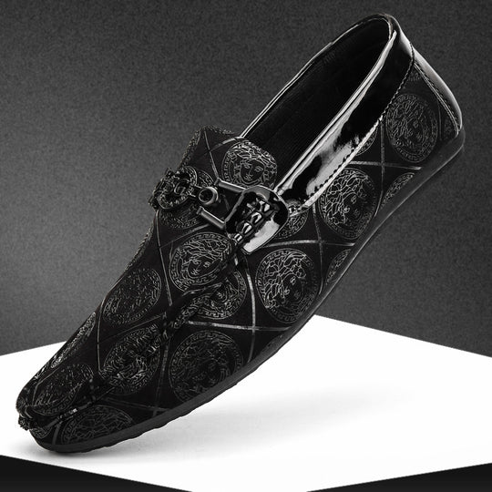 Herren Exklusive Mokassins mit Floral-Muster