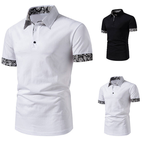 Herren Poloshirt mit modernem Paisleymuster und sportlichem Schnitt