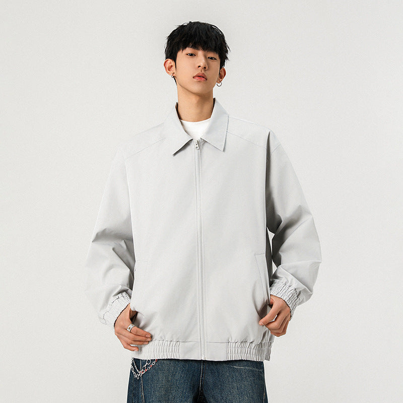 Herren Legere Übergangsjacke mit Reißverschluss und elastischem Saum Shop Nory