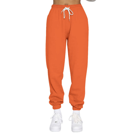 Damen Komfortable Jogginghose mit verstellbarem Bund und elastischen Bündchen