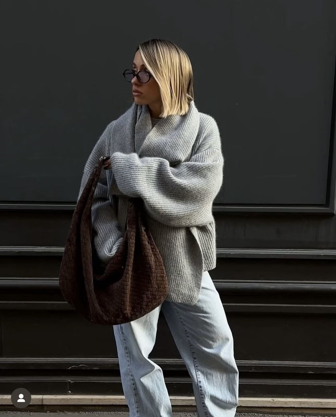 Damen Oversized Rollkragen‑Strickpullover mit Rippstruktur Shop Nory