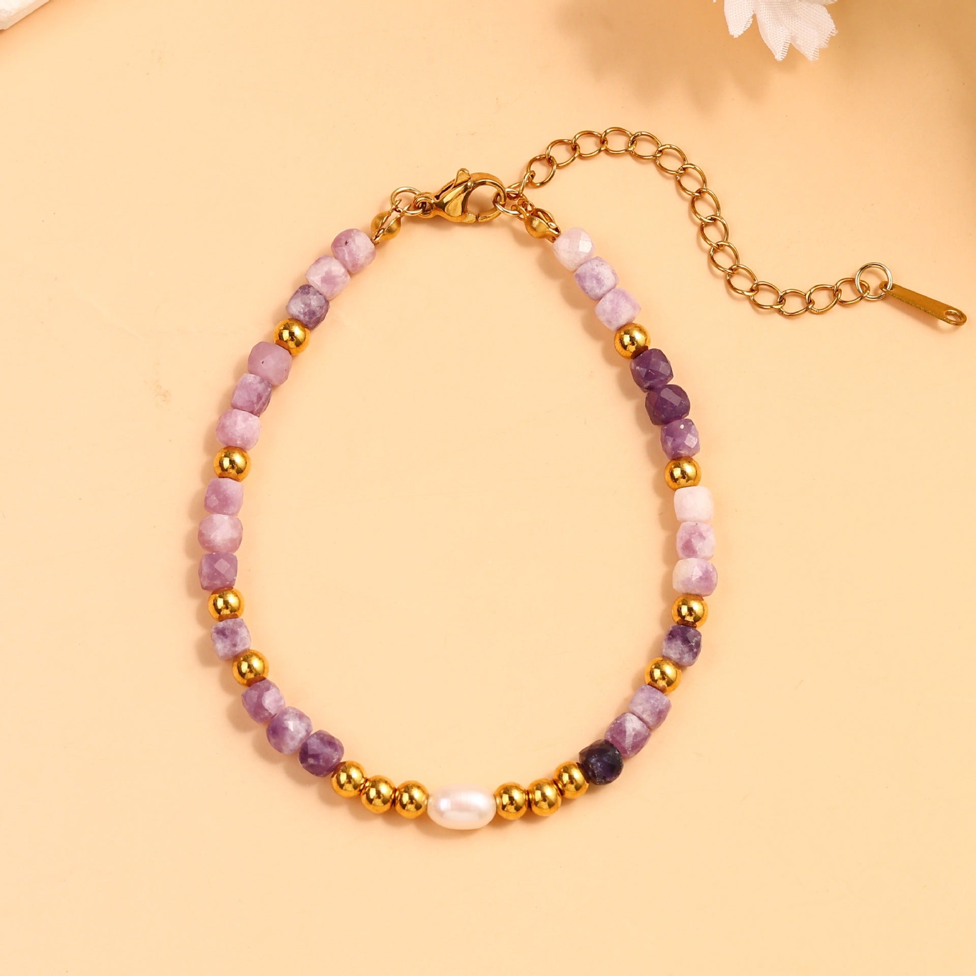 Damenarmband mit Lapislazuli und Perle Shop Nory
