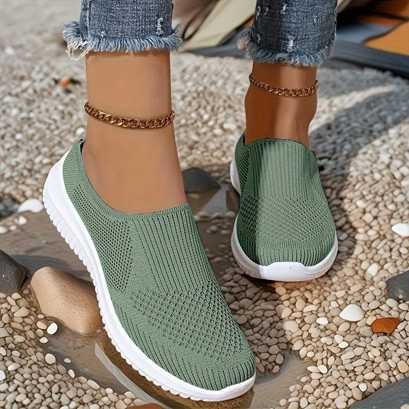 Damen bequeme und atmungsaktive Slip-On Sneaker