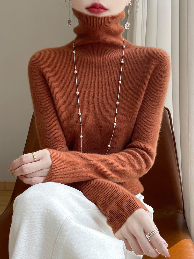 Damen Schmal geschnittener Feinstrick-Rollkragenpullover mit extrafeinem Flauschfinish Shop Nory