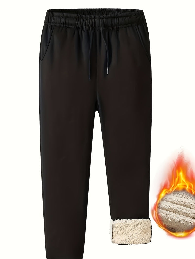 Herren Thermo-gefütterte Jogginghose mit Sherpa-Innenfutter und elastischem Bund Shop Nory
