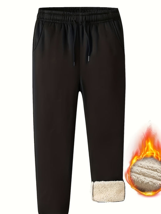 Herren Thermo-gefütterte Jogginghose mit Sherpa-Innenfutter und elastischem Bund Shop Nory