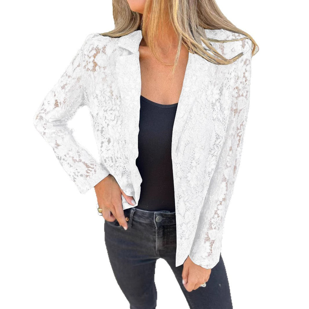 Damen elegante Spitzenblazer