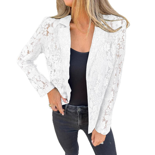 Damen elegante Spitzenblazer