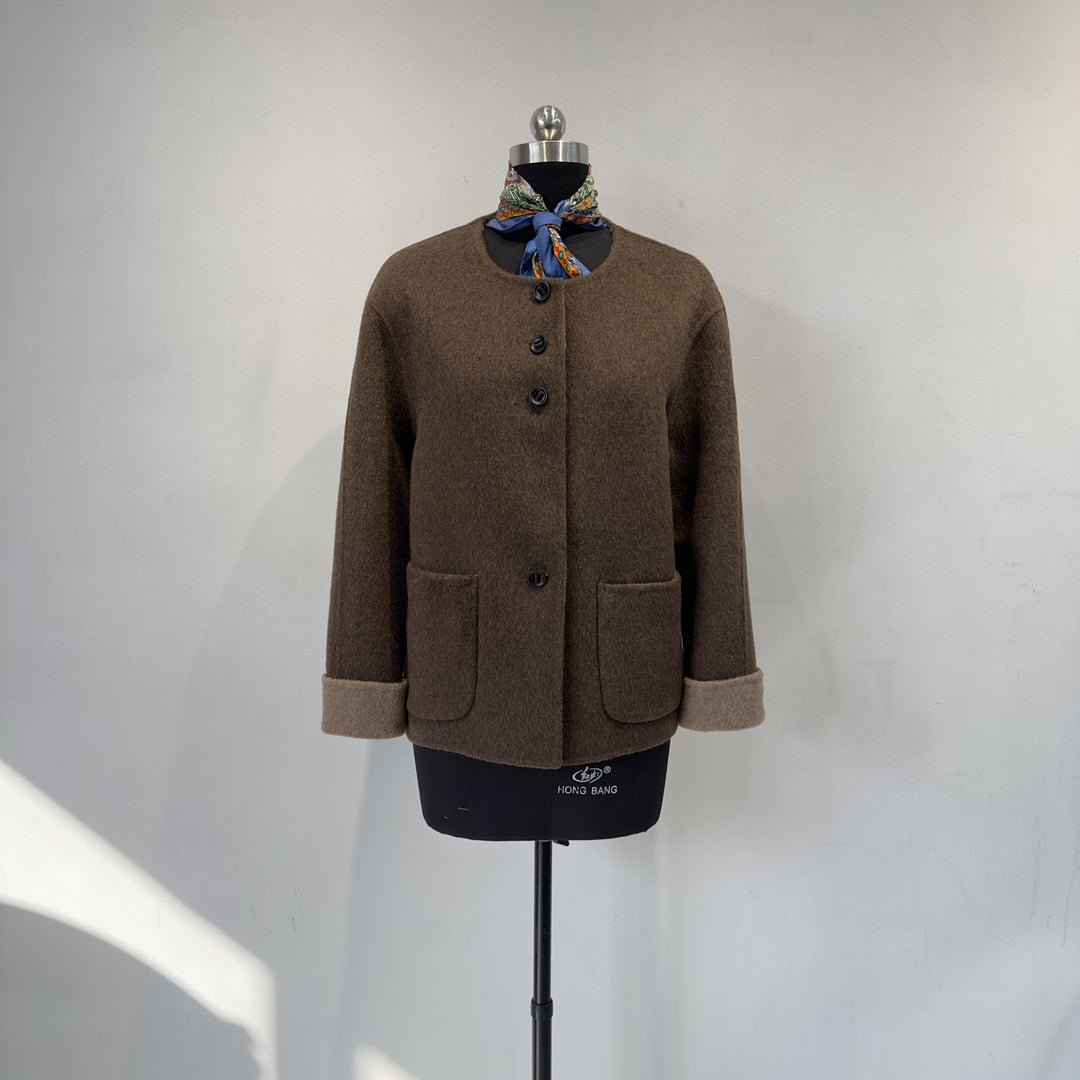 Damen Gemütliche Gestrickte Wollmischung Jacke Shop Nory