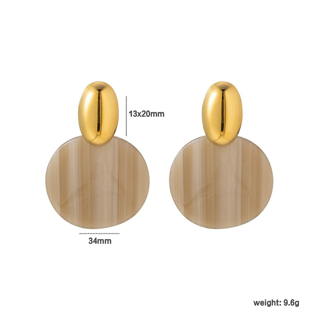 Damen Hängende Ohrringe mit luxuriösem goldplattierten Design und stilvollem Muschelanhänger Shop Nory