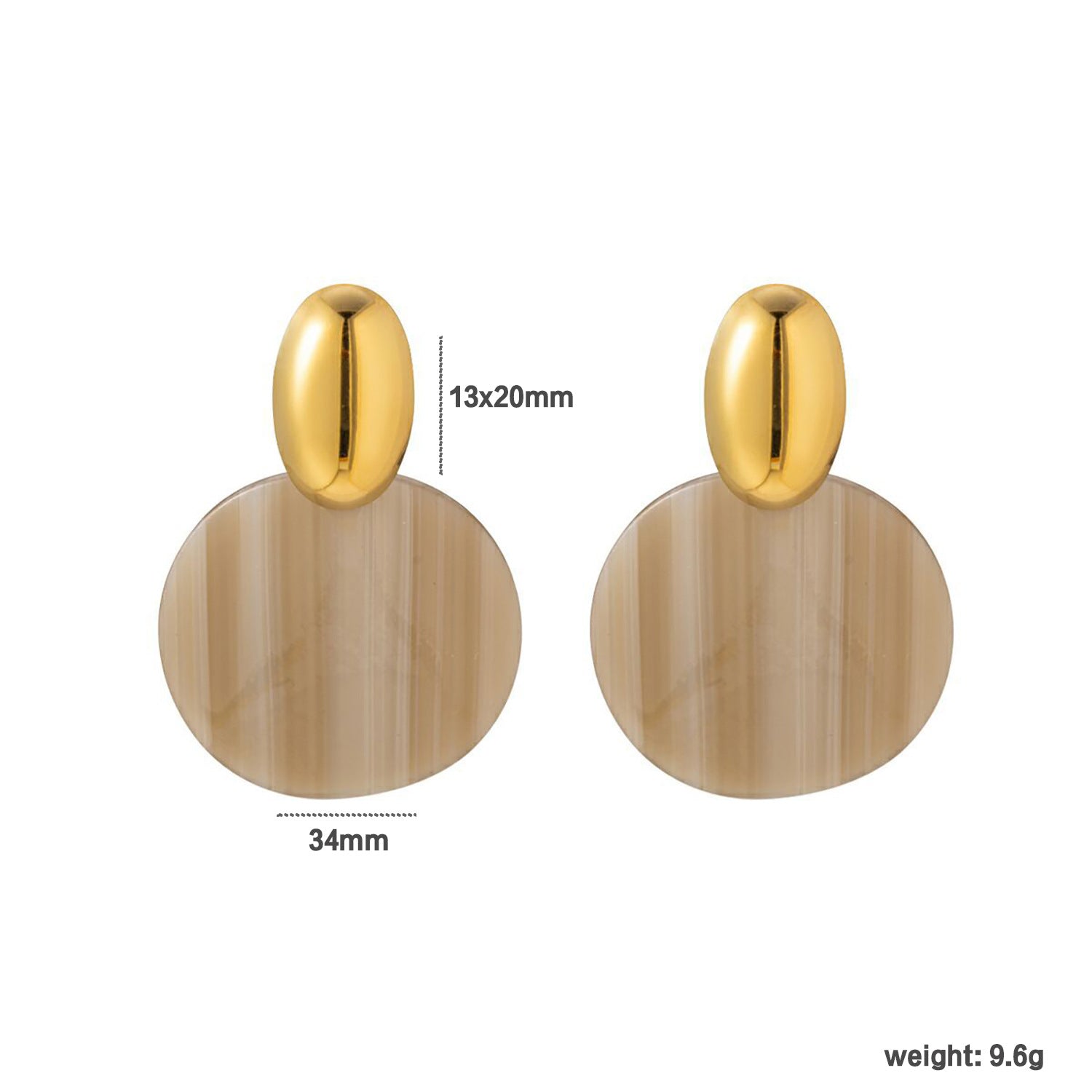 Damen Hängende Ohrringe mit luxuriösem goldplattierten Design und stilvollem Muschelanhänger Shop Nory
