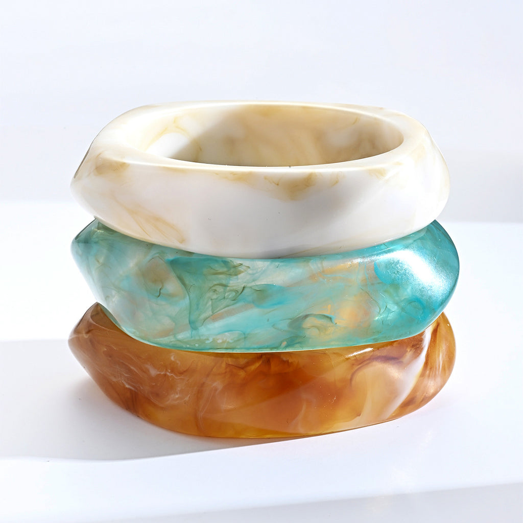 Damen Armreifen-Set aus hochwertigem Kunstharz mit einzigartigen Farbvariationen Shop Nory