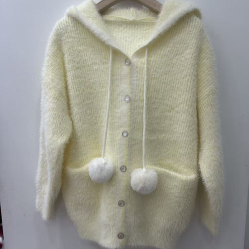Damen Kuschelige Kapuzenjacke Shop Nory