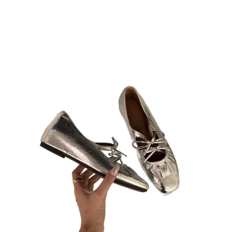 Damen Stylische Riemchen Mules mit dekorativem Schnürdetail