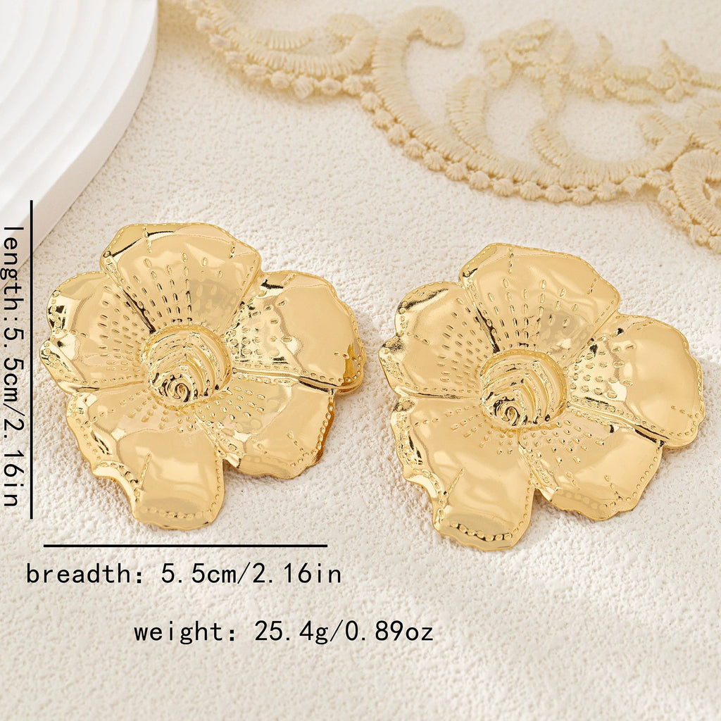 Damen Blumige Ohrringe im hochwertigen Goldfinish Shop Nory
