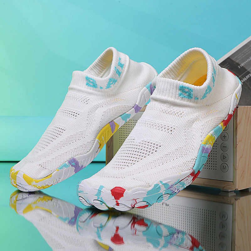 Unisex nan ultraflexibler Strick-Sockenschuh mit anatomischer Mehrzonen-Gummisohle und schnelltrocknender Konstruktion
