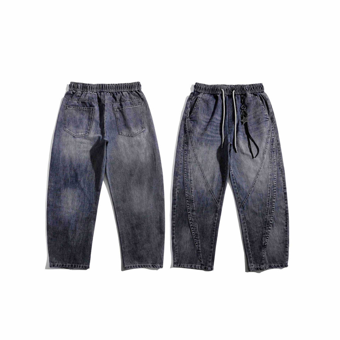 Damen Jeans-Jogger mit elastischem Bund, Ziernähten und Karabiner‑Detail Shop Nory