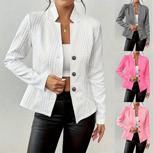 Damen nan taillierter strukturierter Blazer mit Stehkragen und Zopfapplikation Shop Nory