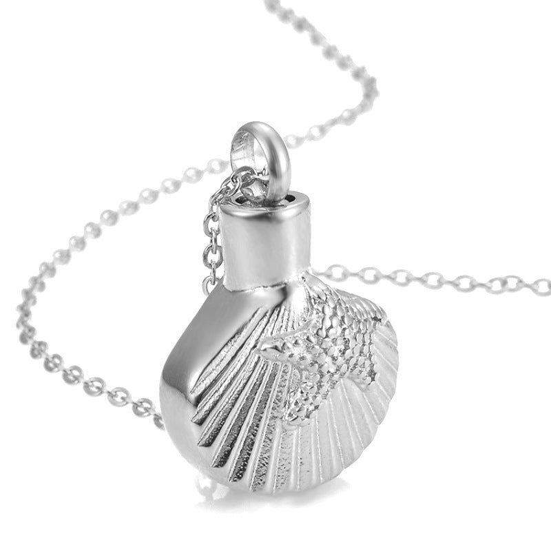 Damen Halskette mit muschelförmigem Anhänger Shop Nory