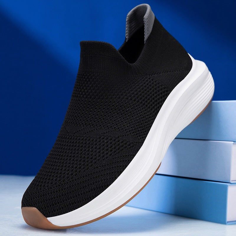 Unisex Atmungsaktiver Strick-Slip-On Sneaker mit Memory-Schaum-Zwischensohle Shop Nory