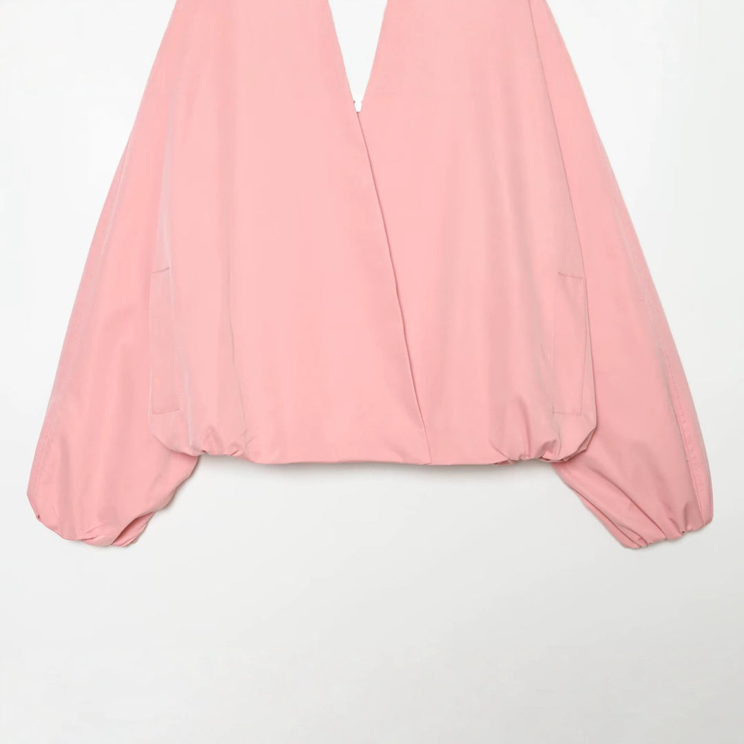 Damen Leichte Cropped-Bomberjacke im Boxy‑Schnitt mit offenem Kimono‑Verschluss Shop Nory