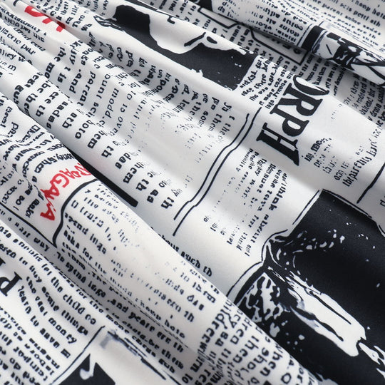 Damen Maxirock mit innovativem Zeitungsdruck Shopnory