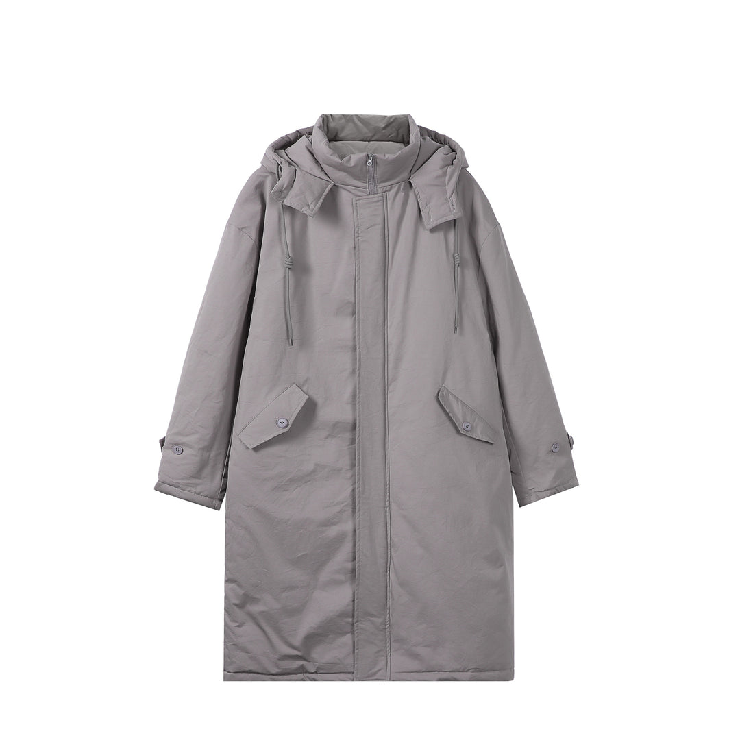 Damen Lange gefütterte Thermo-Parka im Oversize-Schnitt mit verdeckter Front Shop Nory