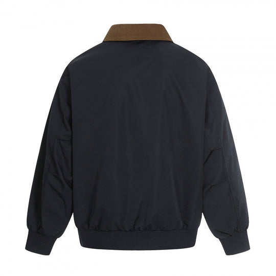 Herren Harrington-Jacke mit Cordkragen, geripptem Saum und dezenter Frontzipper Shop Nory