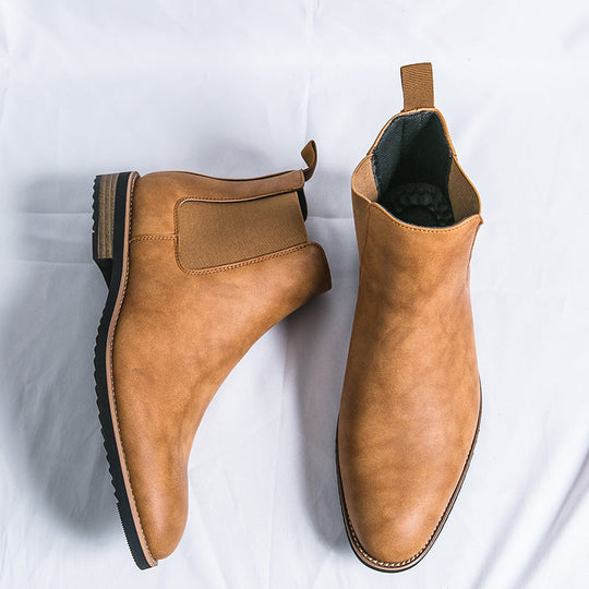 Damen Elegante Chelsea-Boots aus hochwertigem Kunstleder mit flexiblem Gummizug