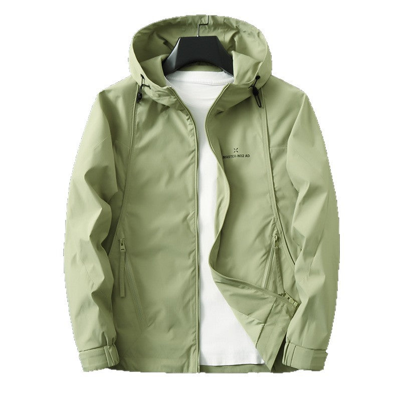 Herren Leichte wasserabweisende Softshell-Outdoorjacke mit Kapuze, versiegelten Nähten und Reißverschlusstaschen Shop Nory