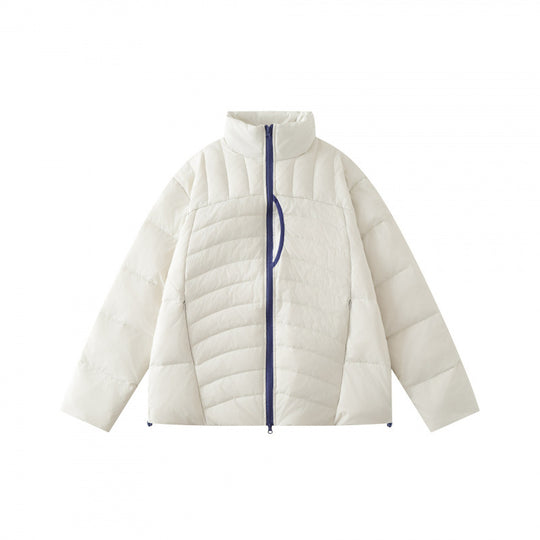 Unisex Boxy-Steppjacke mit hohem Stehkragen und kontrastierendem Zweiwege-Reißverschluss Shop Nory