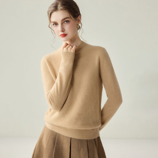 Damen Schmaler Mockneck-Feinstrickpullover mit kaschmirähnlicher Haptik Shop Nory