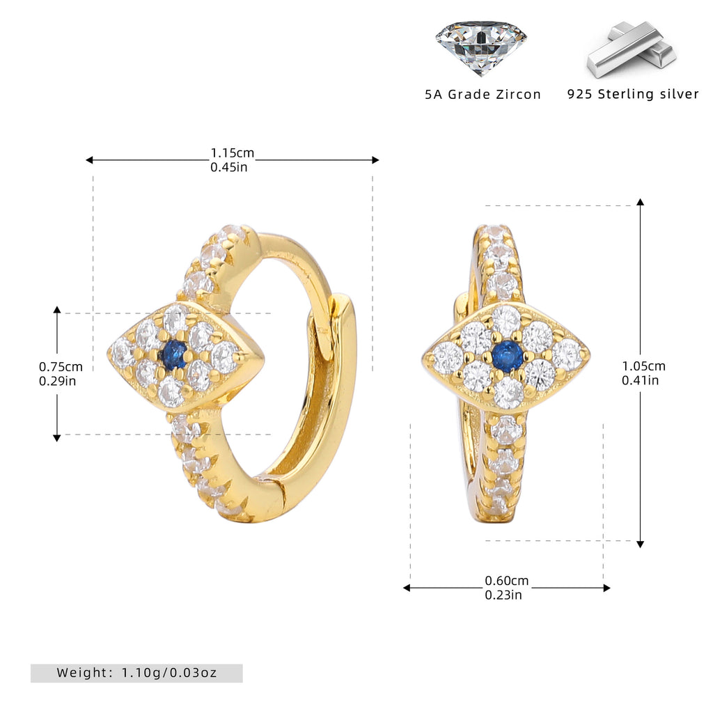 Damen Ohrhänger im zeitgemäßen Augen-Design aus hochwertigem 925 Sterling Silber Shop Nory