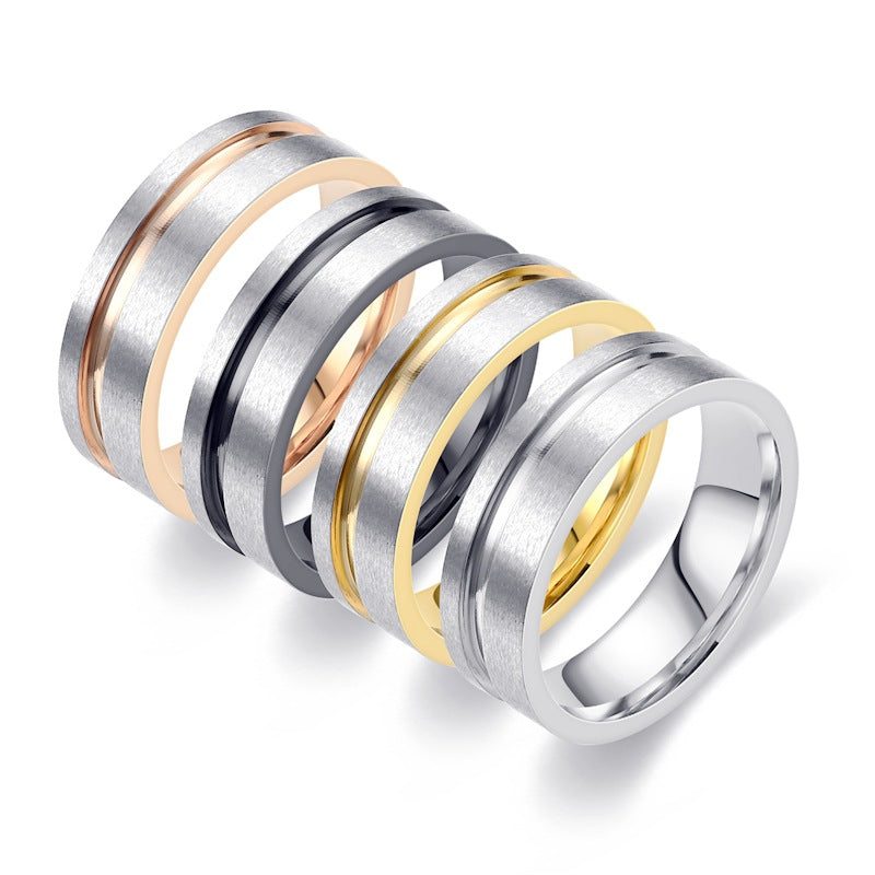 Herren Ring mit elegantem, zweifarbigen Design und feiner Oberflächenstruktur Shop Nory