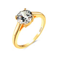 Damen Ring mit funkelndem Solitärstein in eleganter Zirkonia-Fassung Shop Nory