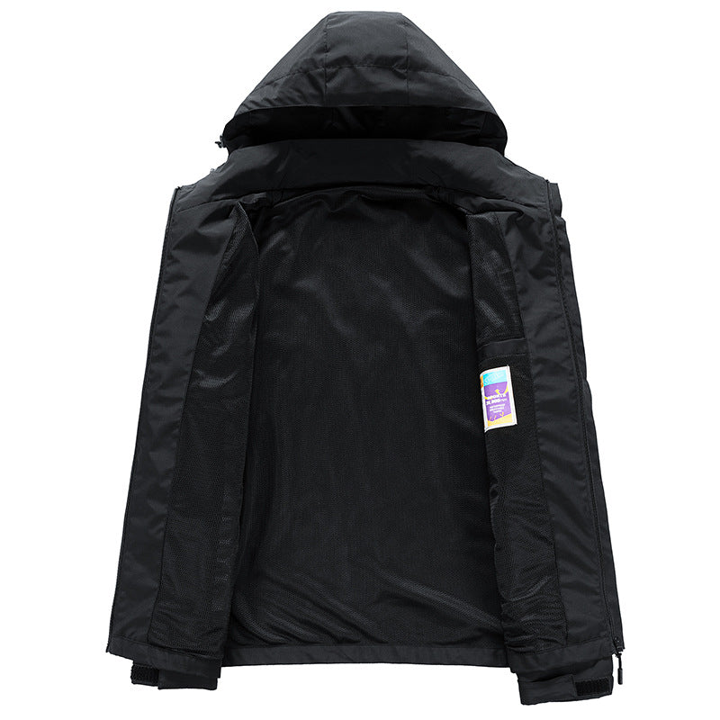 Herren Funktionale Outdoor-Jacke mit verstellbarem Kapuzendesign Shop Nory