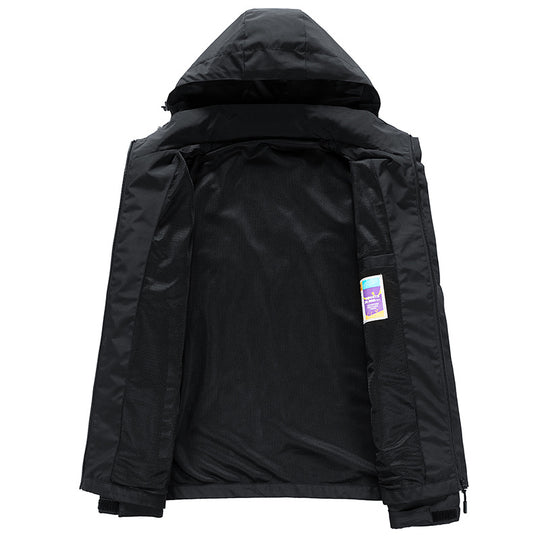 Herren Funktionale Outdoor-Jacke mit verstellbarem Kapuzendesign Shop Nory
