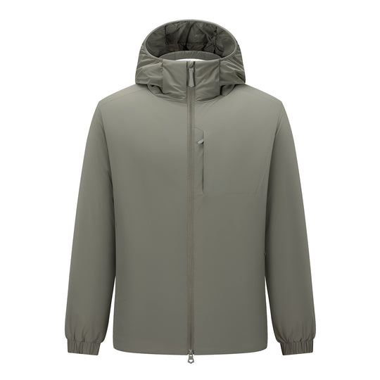 Herren Leichte wasserdichte Softshell-Regenjacke mit Kapuze und versteckter Brusttasche Shop Nory