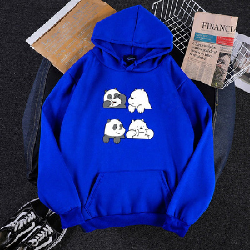 Unisex nan Kapuzenpullover mit niedlichem Comic-Tierprint, Kängurutasche und weichem Fleece-Innenfutter Shop Nory