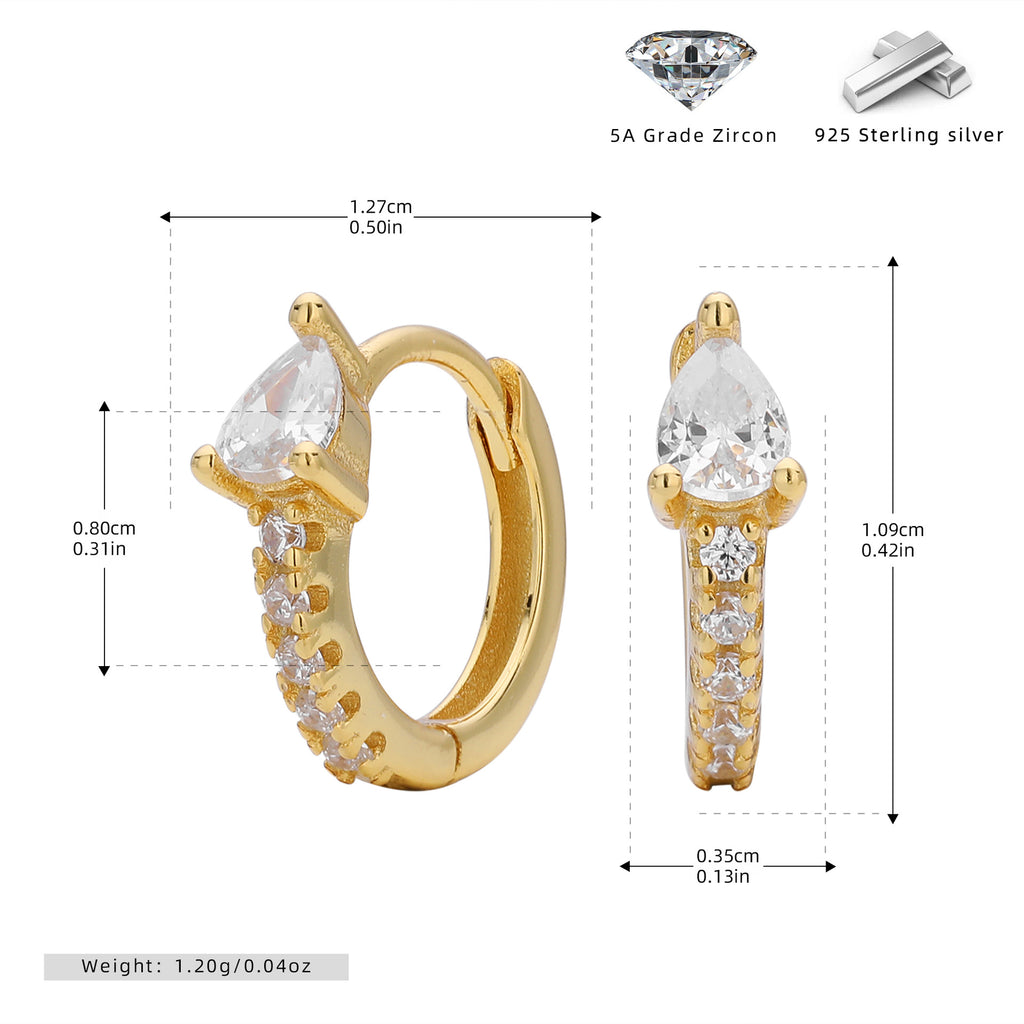 Damen Ohrhänger mit funkelndem Zirkonbesatz aus hochwertigem 925 Sterling Silber Shop Nory 1782843345