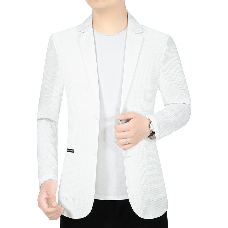 Herren Modernes Stretch Business-Sakko mit schmalem Schnitt und aufgesetzten Taschen Shop Nory