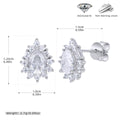 Damen Ohrstecker aus hochwertigem 925 Sterling Silber mit funkelnden Moissanit-Steinen Shop Nory