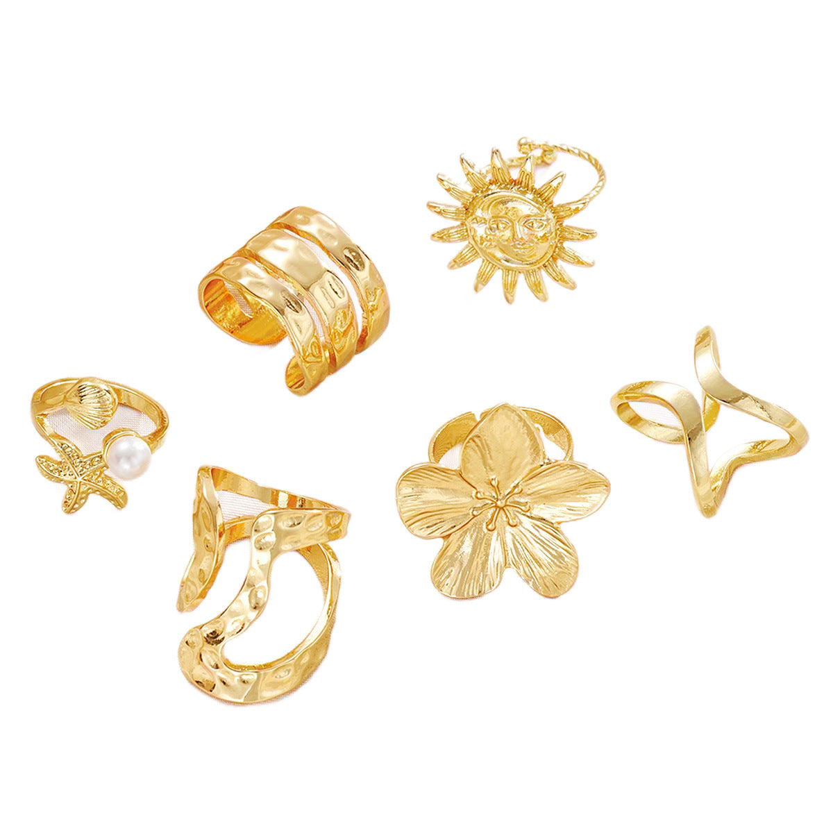 Damen Ring-Set mit spielerischen und kunstvollen Designs Shop Nory