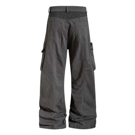 Damen weite Culotte-Cargohose mit Multi-Taschen und Textur-Einsätzen Shop Nory